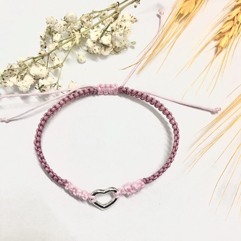 Cute Heart-loving Peach Blossom Woven Bracelet
